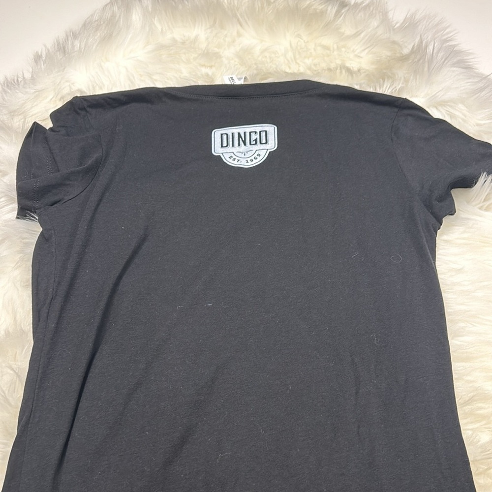 Dingo Rhinestone Cowgirl Black Short Sleeve Shirt Size Medium - Picture 4 of 4